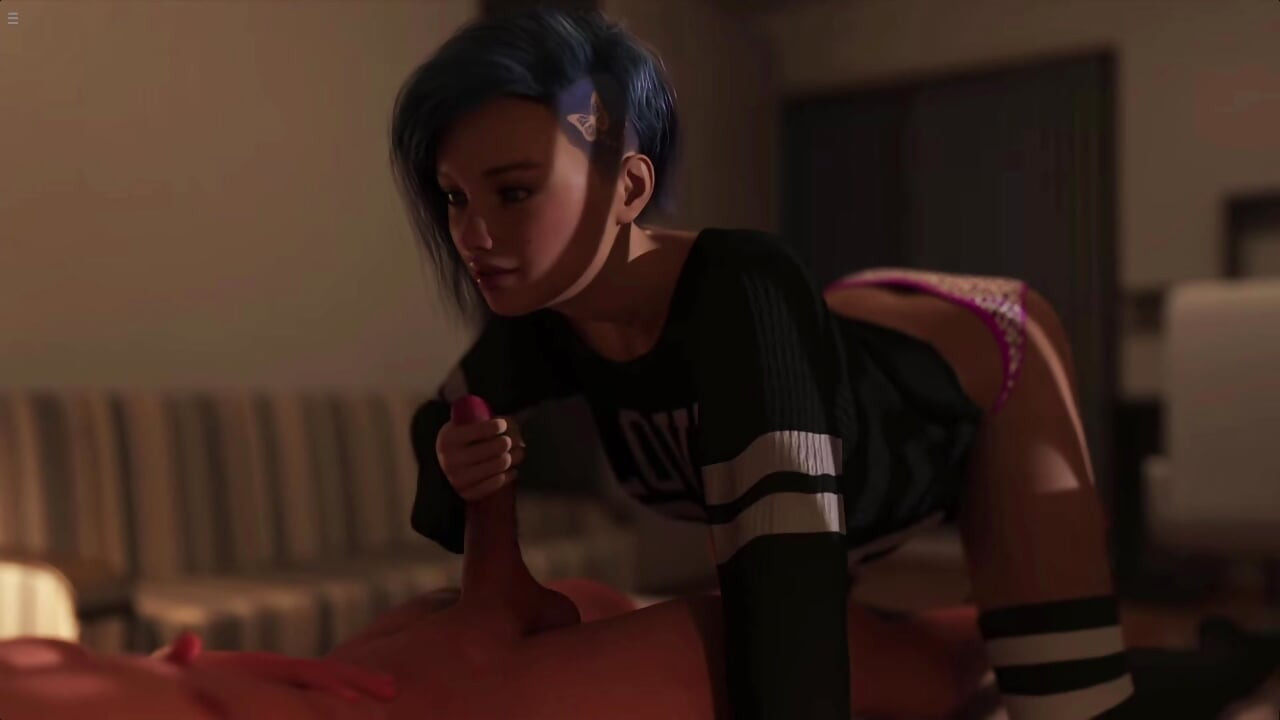 18 Plus Petite Stepsister Giving Me Handjob On My Bed