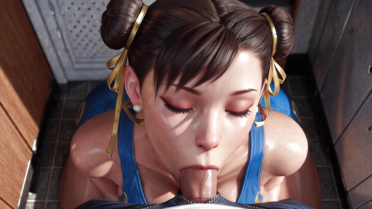 Animação 3D: Street Fighter - Chun Li boquete de quatro foda anal sem censura Hentai