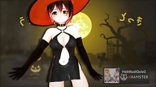 MMD R18 Joyeux Halloween, danse sexuelle pendant une soirée - Hentai 3D