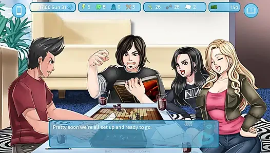 Love & sex second base: playing game with friends at home ep 23