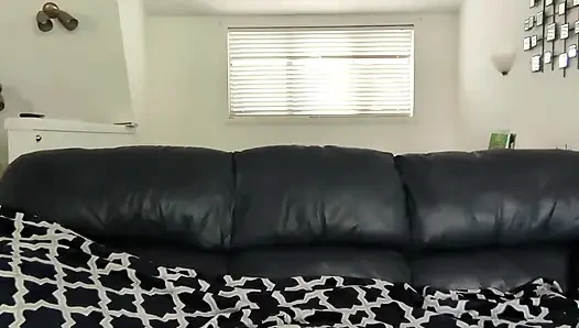 Wearing my Dildo Chastity belt till I cum and piss