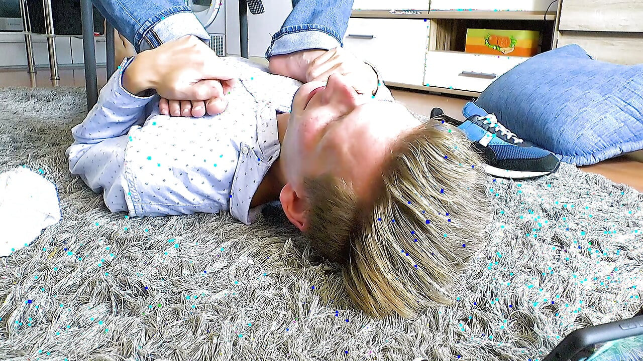 Playful Dominance: Guy Romes Commands Bazz to Worship and Tickle His Soles