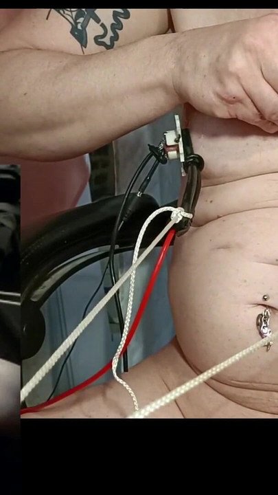 Captivating moment from "E-stim tits nipples and needles masturb cum on webcam chatroom and cam02"