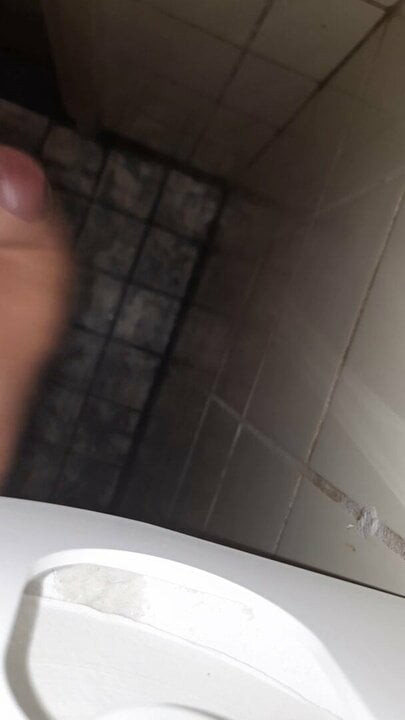Cum in public toilet