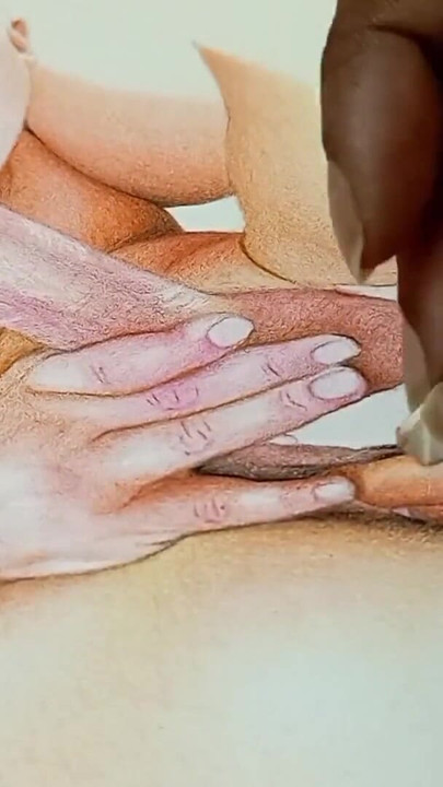 Erotic Art Or Drawing Portrait of Angela White as Sexy Desi Wife Sucking A Big White Dick | Clip 2