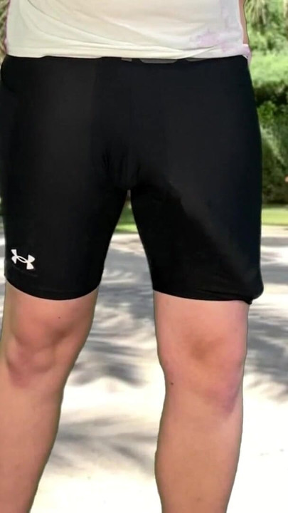 Iconic moment from "Huge cock cyclist risky cumshot in public park"