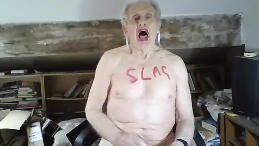 Sissy fag slag Sarah's naked exposure humiliation as she fucks herself with butt pug and wanks to cumshot
