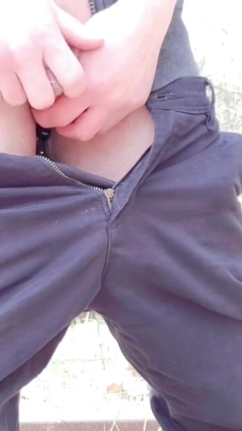 Emotional moment from "Outdoor Jerking in public Berlin"
