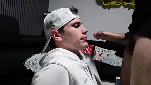 No Mercy for This Obedient Mouth-pussy - Hard Deepthroating for Gay Slut with a Load All Over His Face