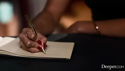 Tiefer. Anspruchsvoller gast hazel heart wird von gehorsamem personal gespuckt