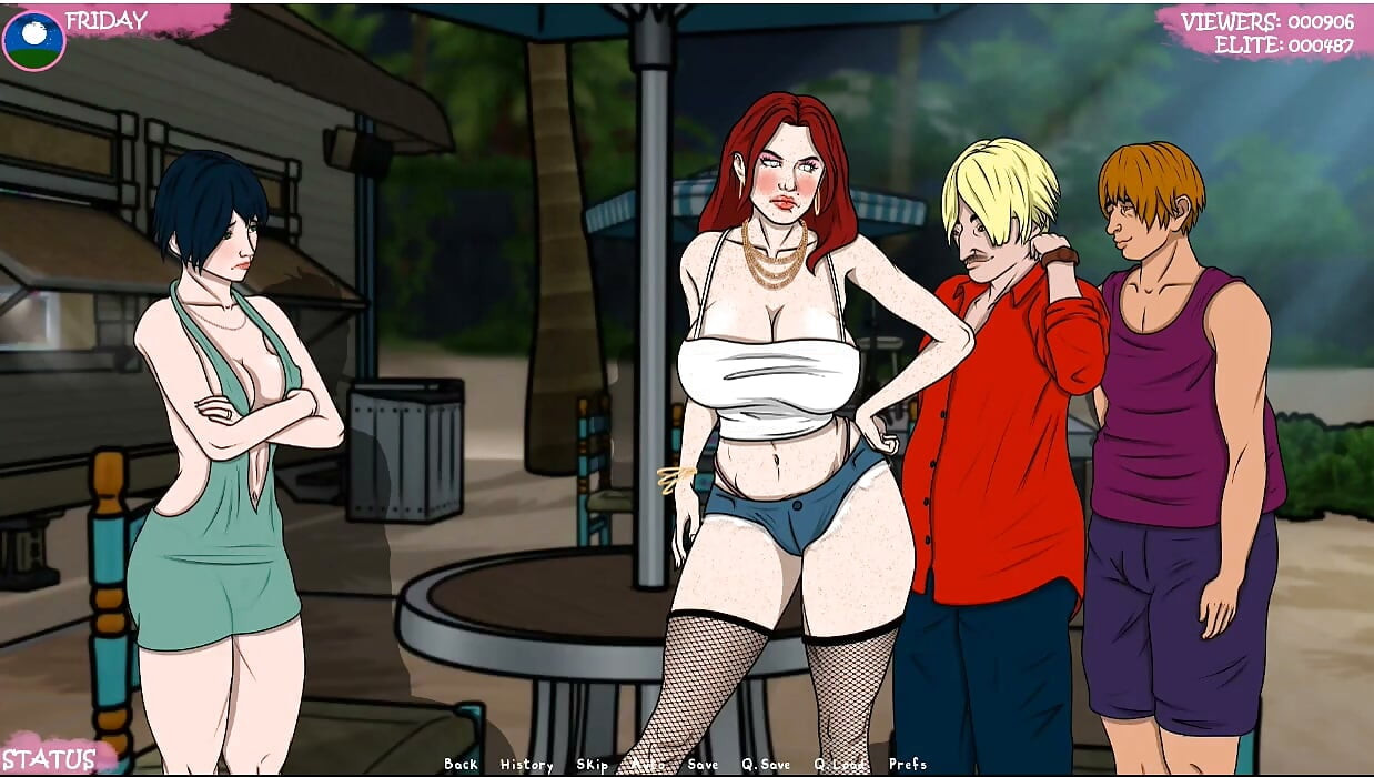 Lust town - gameplay - rollenspiel - Amanda arbeitet in der bar und wird bloßgestellt