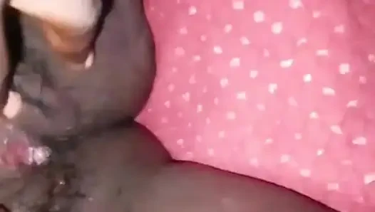 African Big tits horny pussy play