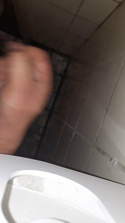Cum in public toilet