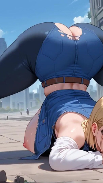 Trenutak koji morate vidjeti iz "Androida 18 - Necenzurirani Hentai | Odabrala je pogrešnu borbu"