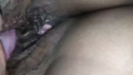 Licking Latina pussy lips