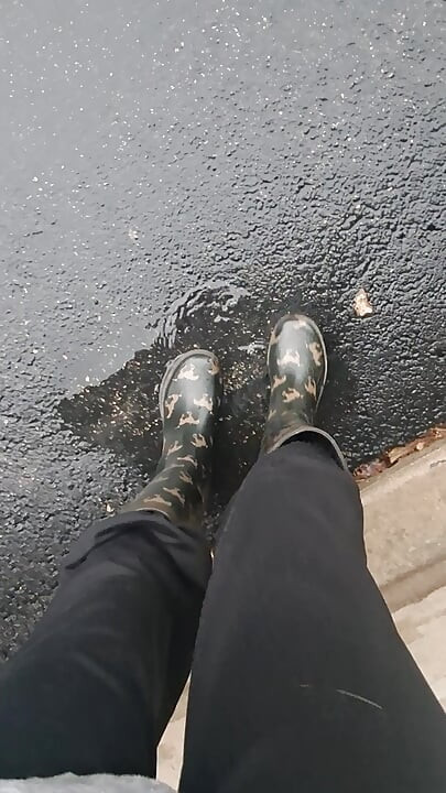 Rainy Day Play in Boots