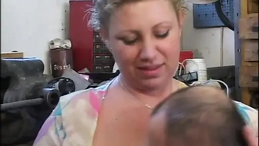 Busty Mature and Mature Skinny Ass Fucked and Cummed in Mouth by Two Big Dicks