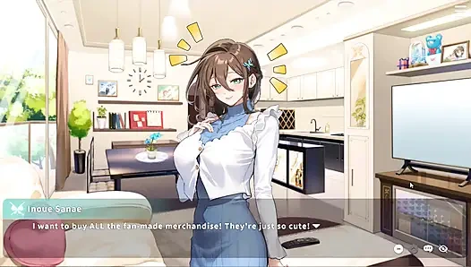 Хентай игра - замужняя женщина косплеирует ее втюберс на мероприятии и занимается сексом - V-Lover