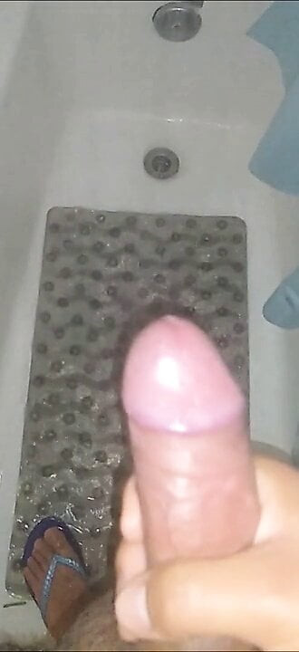 Cumming in the shower