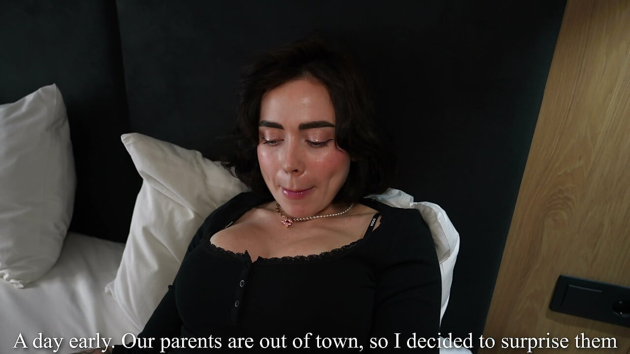 Caught my stepsister masturbating in my bed and then fucked her doggy