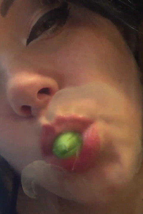 Gentle giantess/lips/mouth clip swallowing