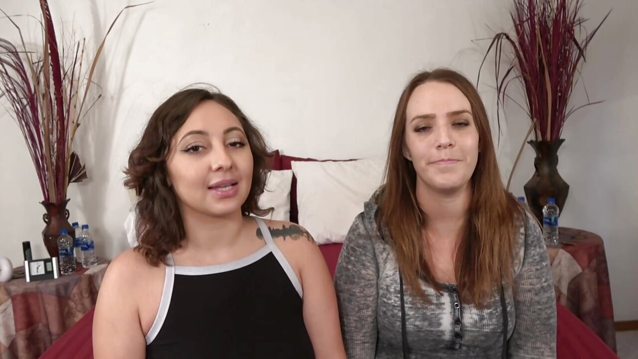 Desperate Amateurs Caralynn Lana Mia and Alisha Adams get their tight pussies backed hard by big white cock