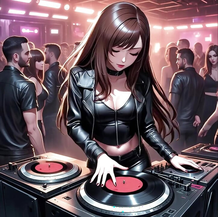 アニメ セクシー DJ シンセウェーブ レトロウェーブ エレクトロ AI