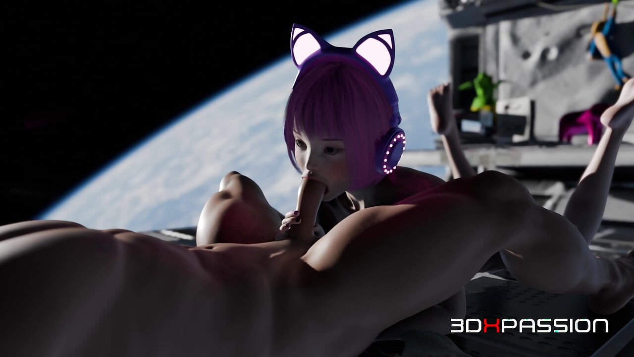 Catgirl Io får sin tajta röv knullad hårt på Nexus-3 slarvig avsugning &massiva sprut