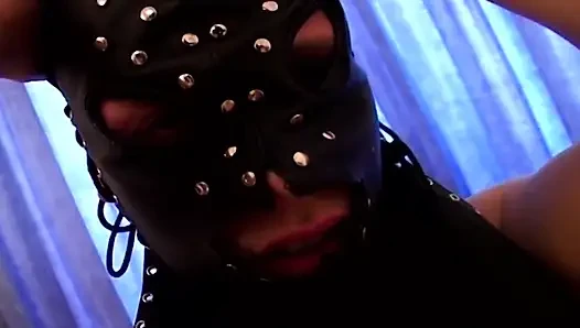 Masked Slave Whipped Red and Cock Teased by Horny Mistresses