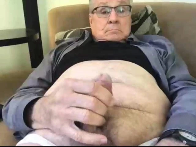 Daddy strokes on cam
