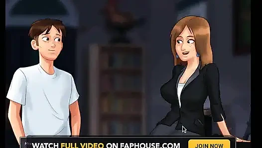 Summertime saga: college guy is having sex with his French professor in her office ep 120