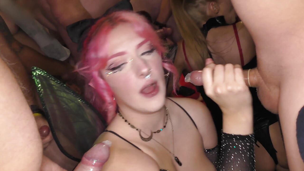 La verdadera fiesta de esperma de bukkake, vol 34 # 4