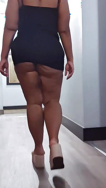 Leg Tease - Mini Skirt - Thick Thighs - Angie Love - BBW - Puerto Rican Woman - Flip Flops - Beach Thong