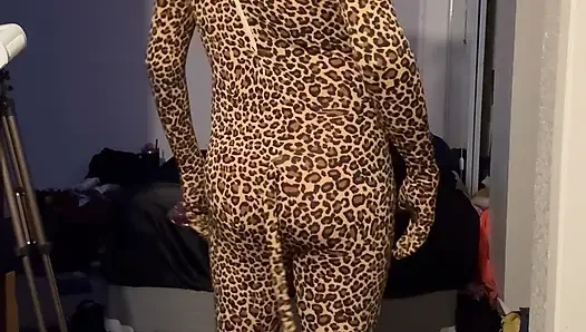 Lovely Zentai Doll Getting Dressed and some fun