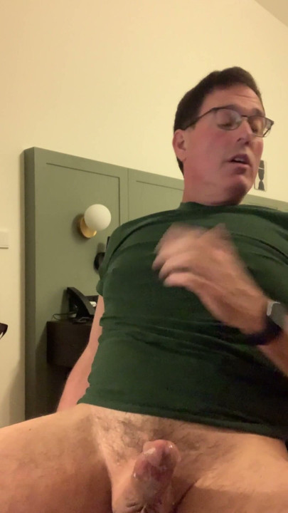Jerking off in my hotel room before bed | Clip 1