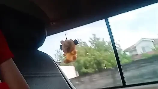 Cumshot in a Taxi