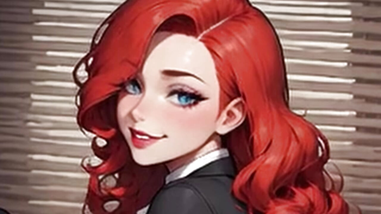 Waifu sekreter bakış açısı - kırmızı iç çamaşırı ve saç çeşitliliği ofiste yakın çekim sikişiyor