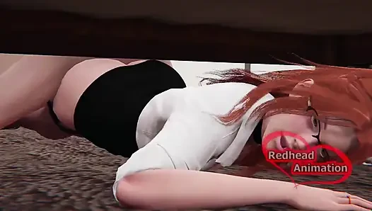 Step Mom Stuck and Fucked Under the Bed