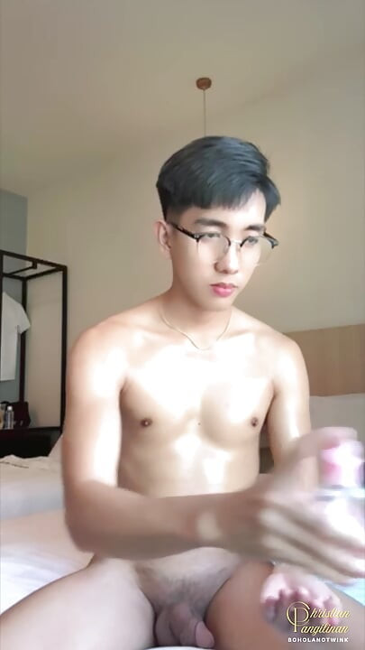 Filipino Boy Oiled Body, Nude Tiktok Dance, Playing with Ass Toys Until He Cum
