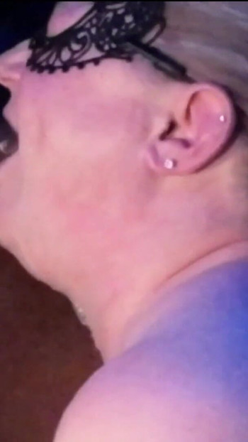 Powerful moment from "Victoria the big tit MILF enjoys a deep throat marathon rewarded with a mouthful of CUM"