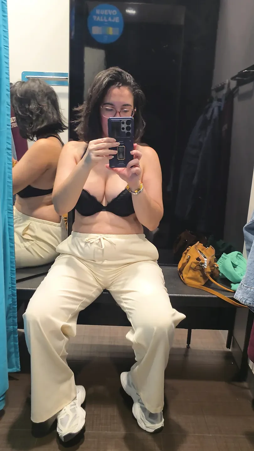 Masturbating in a dressing room