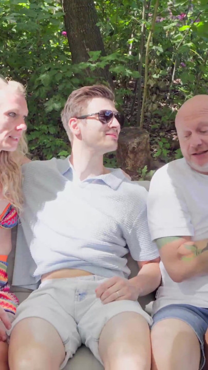 Camping Fucking with 2 Men and 2 Women with Double Blowjob, Cum in the Mouths and on the Tits