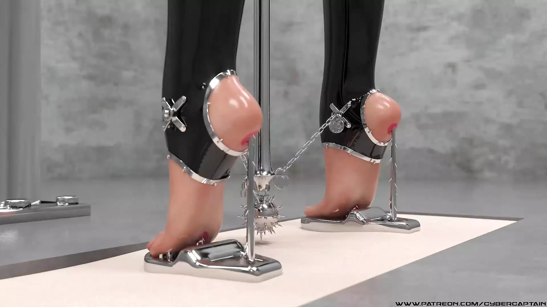 Hardcore metal bondage, compilazione bdsm in lattice 3d