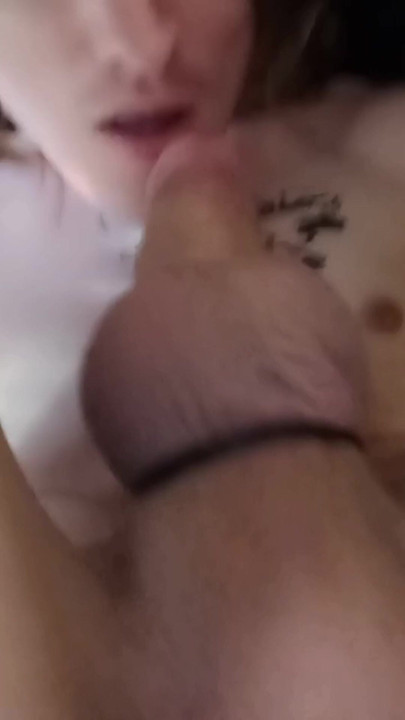 Cute trap self-sucking another load - teaser!