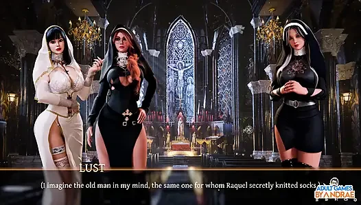 Sisters in Sin Gameplay Part 12 – Lust Performs the Sexual Ritual with Esther in the Library