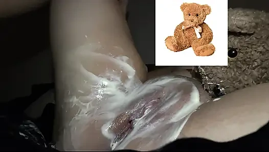 4k-ASMR YOGURT FOOD FETISH- KINKY STEPSISTER MASTURBATES WITH DILDO- CUMFLATION HENTAI-  -ARABIAN SNOWWHITE