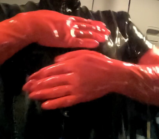 Hubert Kate dressing in full latex before going to sleep