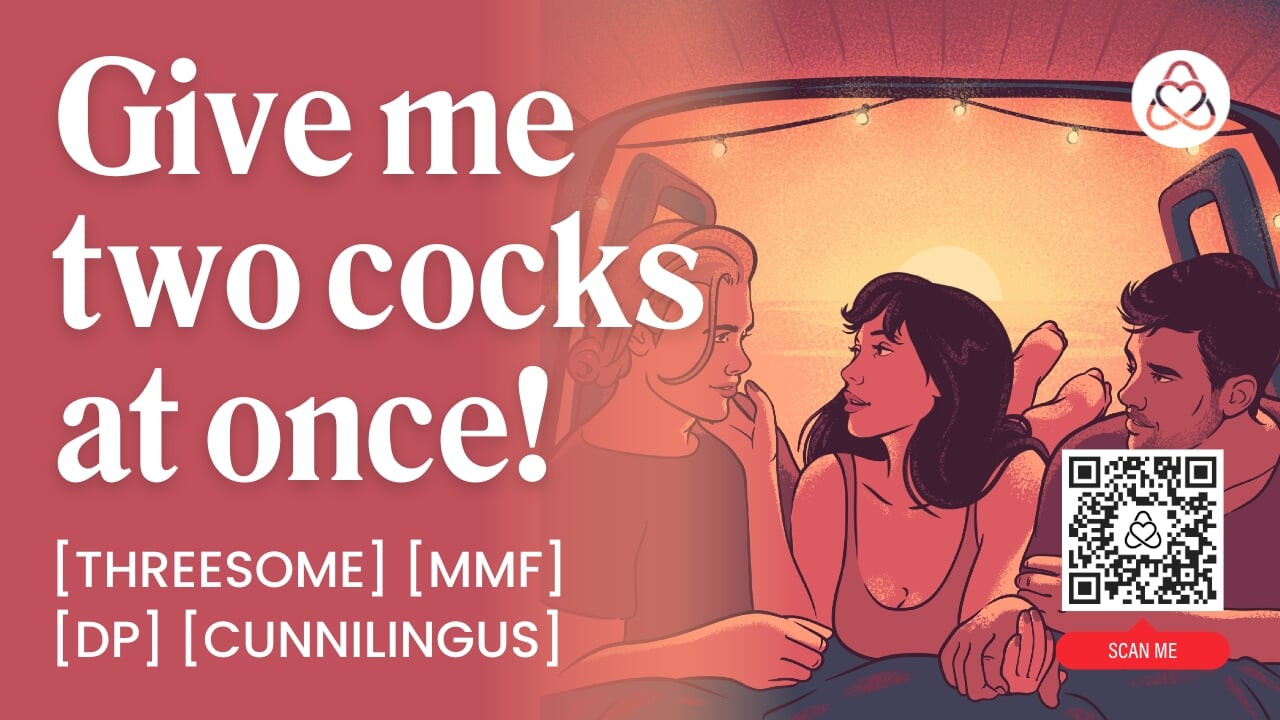 Porno audio ASMR : MMF, trio avec avantages dans une voiture - double pénétration, sodomie et sexe en public - histoire audio érotique