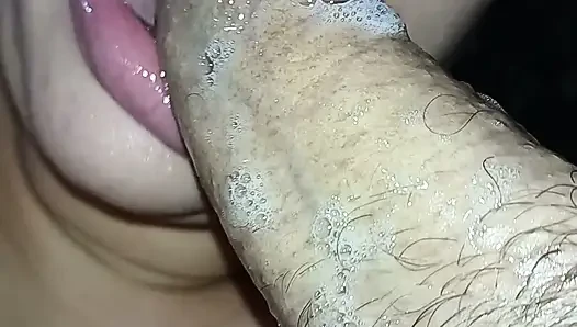 CREAMPIE, FILLING THE BITCH'S MOUTH WITH LOTS OF HOT CUM
