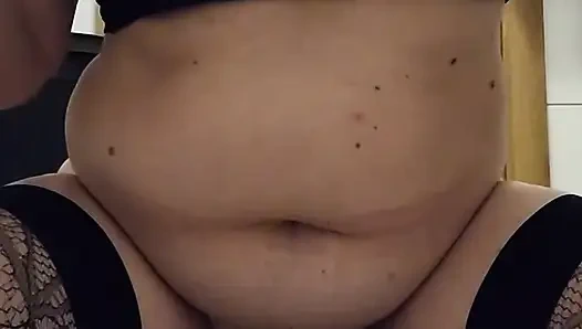 Orgasm control training using a vibrator and a dildo, culminating in an orgasm